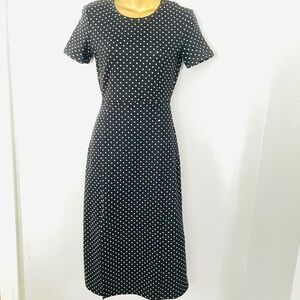 Zara polka dot midi dress side slit size small